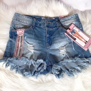 New! Fashion Nova S Frayed Cutoff Jean Denim Short